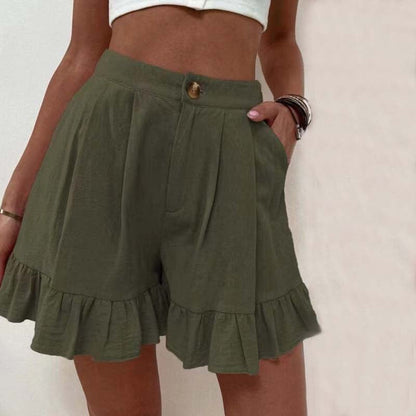 Kissha™ - Flowy Ruffle Hem Shorts